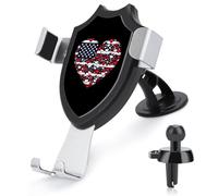 American Flag Heart Love Phone Holder Universal Car Windshield Dashboard Phone Mount