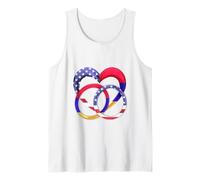 American Flag Heart Wedding Rings Marriage Armenia Tank Top
