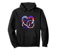 American Flag Heart Wedding Rings Marriage Cambodia Pullover Hoodie