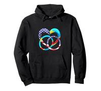 American Flag Heart Wedding Rings Marriage Congo Pullover Hoodie