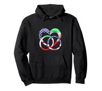 American Flag Heart Wedding Rings Marriage Iran Pullover Hoodie