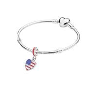 American Flag Hearts Bracelet Adjustable Bangle Wristband Independence Day DIY Gift Practical Daily Tool Portable Device Reliable Solution, for Women, Party, Festival, Parade, Holiday, Apartment