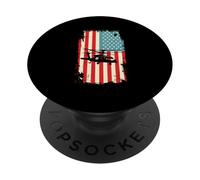 American Flag Helicopter Pilot Chopper Flying USA PopSockets Adhesive PopGrip