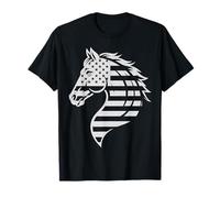 American Flag Horseback Riding Apparel T-Shirt