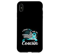 American Flag I Wear Teal For My Cousin Cervical Cancer Case for iPhone XS Max