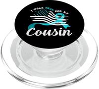 American Flag I Wear Teal For My Cousin Cervical Cancer PopSockets PopGrip for MagSafe