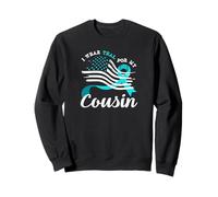 American Flag I Wear Teal For My Cousin Cervical Cancer Sweatshirt