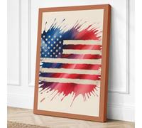 American Flag in Motion Canvas Wall Art Print 30x20 Inch (76 x 51 cm)