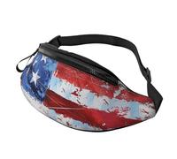 American Flag Independence Fourth of July Printed Fanny Pack for Men Women Crossbody Waist Bag Pack Bum Bag with Adjustable Strap for Hiking Running Travel Cycling