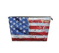 American Flag Independence Fourth of July Printed Travel Toiletry Bag - Handbag Organizer, Purse Organiser Insert Handbag,Inner Storage Bag in Bag with Zipper Bag