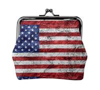 American Flag Independence Fourth of July Printing Lightweight Coin Purse, Minimalist Wallet for Coffee Runs and Local Outings