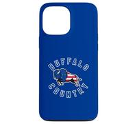American Flag Inside A Buffalo Bison Silhouette Buffalo NY Case for iPhone 13 Pro Max