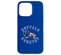 American Flag Inside A Buffalo Bison Silhouette Buffalo NY Case for iPhone 15 Pro Max