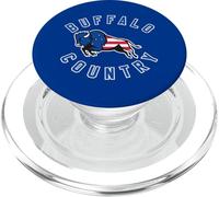 American Flag Inside A Buffalo Bison Silhouette Buffalo NY PopSockets PopGrip for MagSafe
