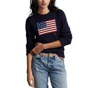 American Flag Jumper with Crew Neck Navy
