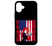 American Flag - Just a girl who like anime and america Case for iPhone 16 Plus