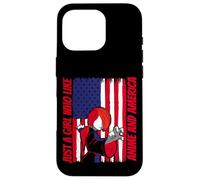 American Flag - Just a girl who like anime and america Case for iPhone 16 Pro