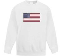 'American Flag' Kid's Sweatshirt/Jumper (14-15 Years) (KW00046764) White