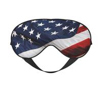 American Flag Light Blocking Sleep Mask Adjustable Comfortable Soft Eye Cover Reversible Night Rest