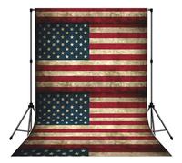 American Flag Lightweight Photo Backdrop Soft Background For Indoor Shooting, Party & Live Streaming - 5x7ft
