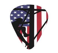 American Flag Lineman National Design Guitar Picks Plectrums For Guitar Bass 12 Pack