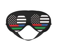 American Flag Love 4 American Flag Love Sleep Masks Adjustable Strap Soft Eye Mask for Women Men Travel Work Home