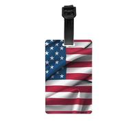 American Flag Luggage tag Hanger Protects Privacy and is a Must-Have for Travel and is Durable