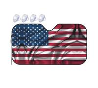 American Flag Medium Car Windshield Sunshade - Quick Cooling in The car in Summer, Portable Storage Sunshade