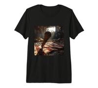 American Flag Microphone Ruins Patriotic Speech Art Premium T-Shirt