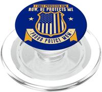American Flag, Mother And Son, A Patriotic Proud Police Mom PopSockets PopGrip for MagSafe