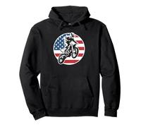 American Flag Motocross Track Dirt Bike Off Road Machine Pullover Hoodie