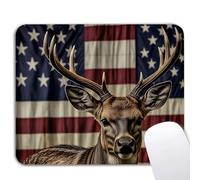 American Flag Mouse Pad - 4th of July Office Desk Decor Accessories, Waterproof Non-Slip Rubber Base Independence Day Mousepad for Wireless Mouse 11.8" x 9.8"
