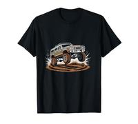 American Flag Mud Bogger Patriotic Country Bog Badge Art T-Shirt