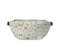 American flag Multi-Purpose Fanny Pack and Crossbody Bag - High Capacity with Zipper Pockets, Ideal for Men and Women, Absctract Geometric Pattern Space, One Size