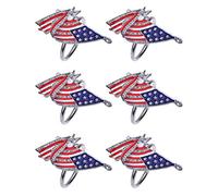 American Flag Napkin Ring, Star Spangled Banner Napkin Ring, Decorate Your Table to Create an Impressive Banquet for You. (01)