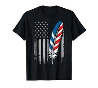 American Flag - Native Feather Pride Month Indigenous T-Shirt