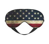 American Flag Night Mask Soft Reversible Eye Cover Adjustable Strap Light Blocking Comfortable Rest
