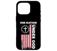 American Flag One Nation Under God 4th Of July Christian Case for iPhone 16 Pro
