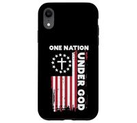 American Flag One Nation Under God 4th Of July Christian Case for iPhone XR