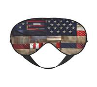American Flag Patchwork Print Comfortable Sleep Eye Mask Men Women Lightweight Travel Nap Meditation Yoga Work