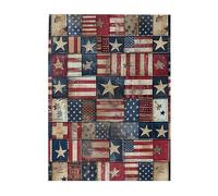 American Flag Patchwork Printed Wooden Puzzle 500 Piece, Cute Puzzle Game in Plastic Box for Family Entertainment and Brain Training Gifts