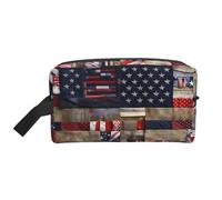 American Flag Patchwork Storage Bag Toiletry Bag Cosmetic Bag Stationery Bag Travel Bag Daily Storage Bag
