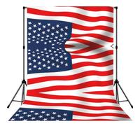 American Flag Patriotic 5x7ft Photography Backdrop Soft Anti-Wrinkle Photo Background For Studio, Newborn, Birthday Party & Video Recording