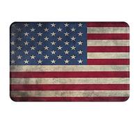 American Flag Patriotic Entrance Doormat, Waterproof Welcome Door Mat Non-slip for Front and Back Door, Garage or Porch Entryway, Patio