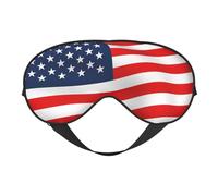 American Flag Patriotic Night Mask Soft Reversible Eye Cover Adjustable Strap Light Blocking Comfortable Rest