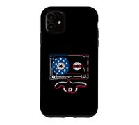 American Flag Patriotic Retro Mixed Cassette Tape USA Music Case for iPhone 11