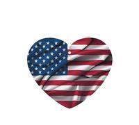 American Flag Pattern Car Air Fresheners 6 Pcs Heart Shape Hanging Aromatherapy Tablets Scented Fresheners For Bedroom Bathroom