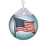 American Flag Pattern Xmas Home Decorations Ornaments, Hanging Christmas Tree Gift Pendant For Holiday Cheer
