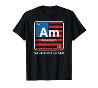 American Flag Periodic Table Funny Element Americium icon Value Graphic T-Shirt