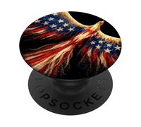 American Flag Phoenix Rising Mythical Bird PopSockets Adhesive PopGrip